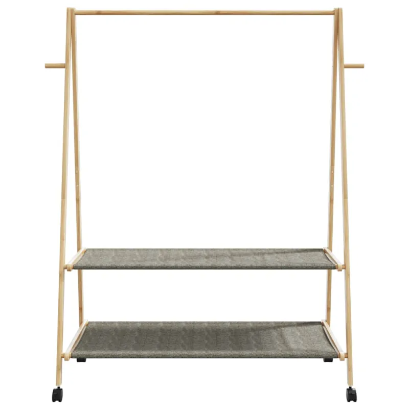 Drabužių kabykla su lentynomis/ratukais, 132x45,5x155,5cm
