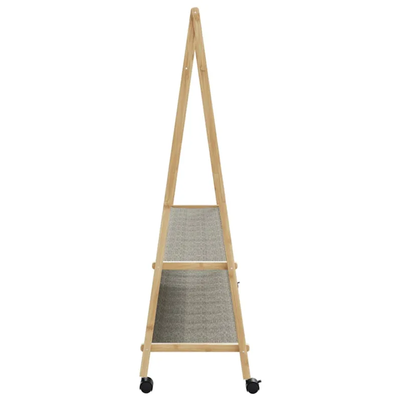 Drabužių kabykla su lentynomis/ratukais, 132x45,5x155,5cm