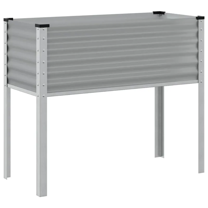 Sodo lovelis, pilkos spalvos, 100x45x90 cm, plienas