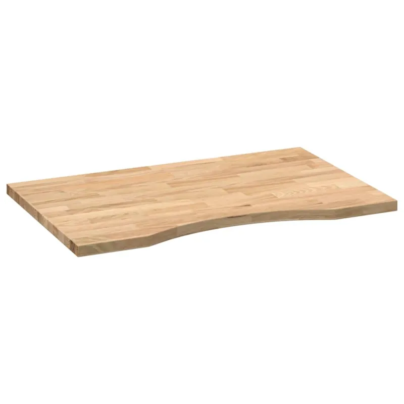 stalviršis neapdorotas 80x50x2,5 cm ąžuolo masyvo stačiakampis