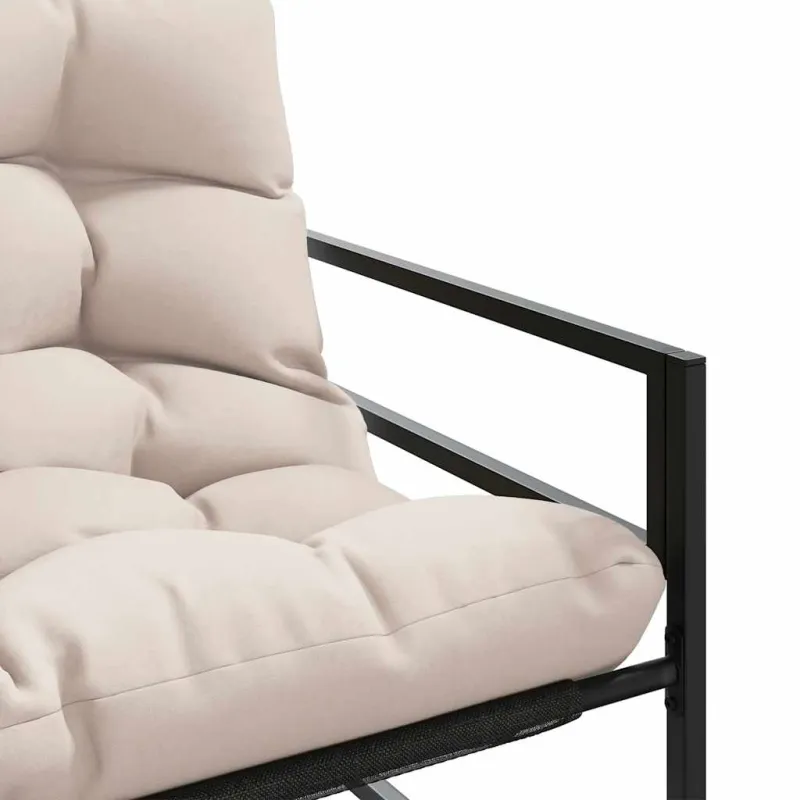 Sodo suoliukas su pagalvėle, taupe spalvos, 113cm, plienas
