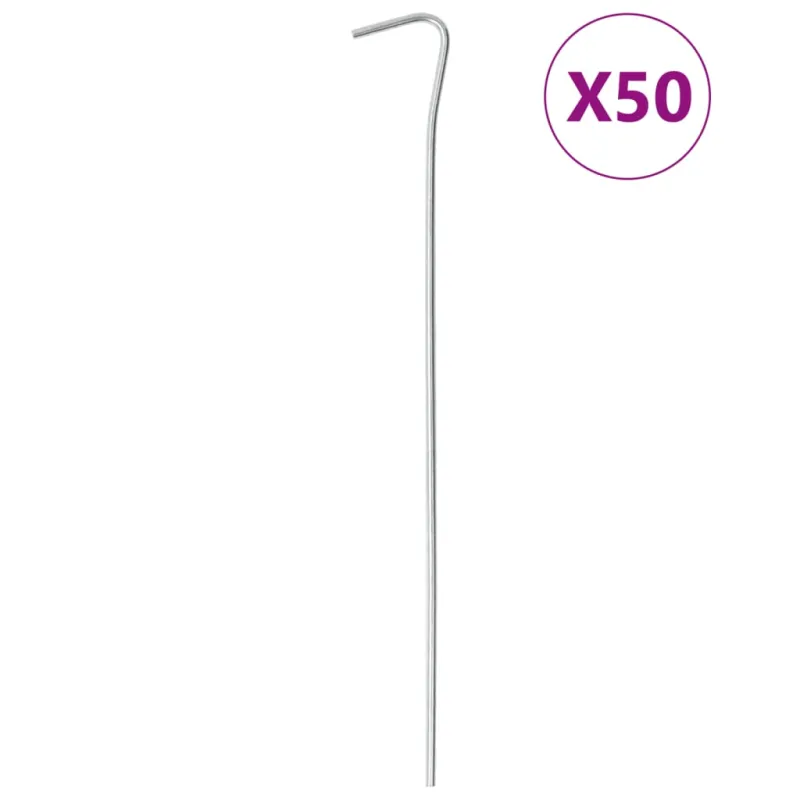 Palapinės kaiščiai, 50vnt., 23cm, skersmuo 3mm, plienas