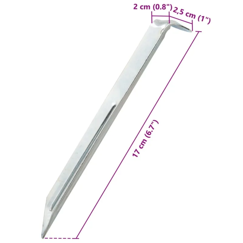 Palapinės kaiščiai, 24vnt., 17cm, skersmuo 20mm, plienas