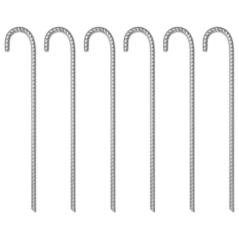 Palapinės kaiščiai, 6vnt., 41,5cm, skersmuo 12mm, plienas