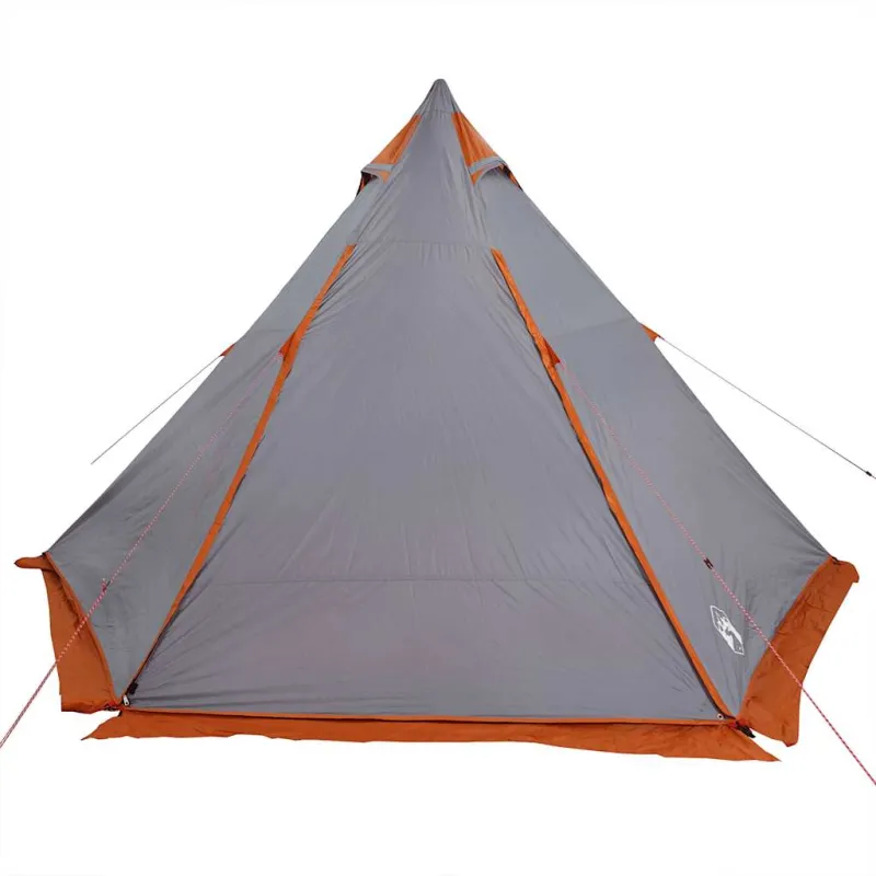 Šeimos palapinė, pilka ir oranžinė, šešiavietė, tipi