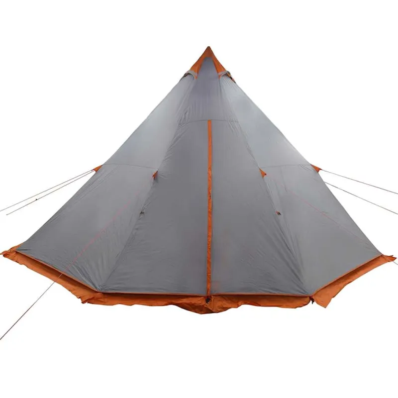 Šeimos palapinė, pilka ir oranžinė, aštuonvietė, tipi