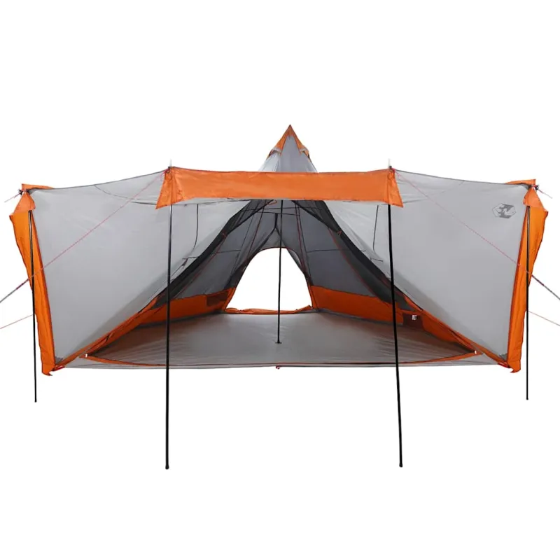 Šeimos palapinė, pilka ir oranžinė, aštuonvietė, tipi