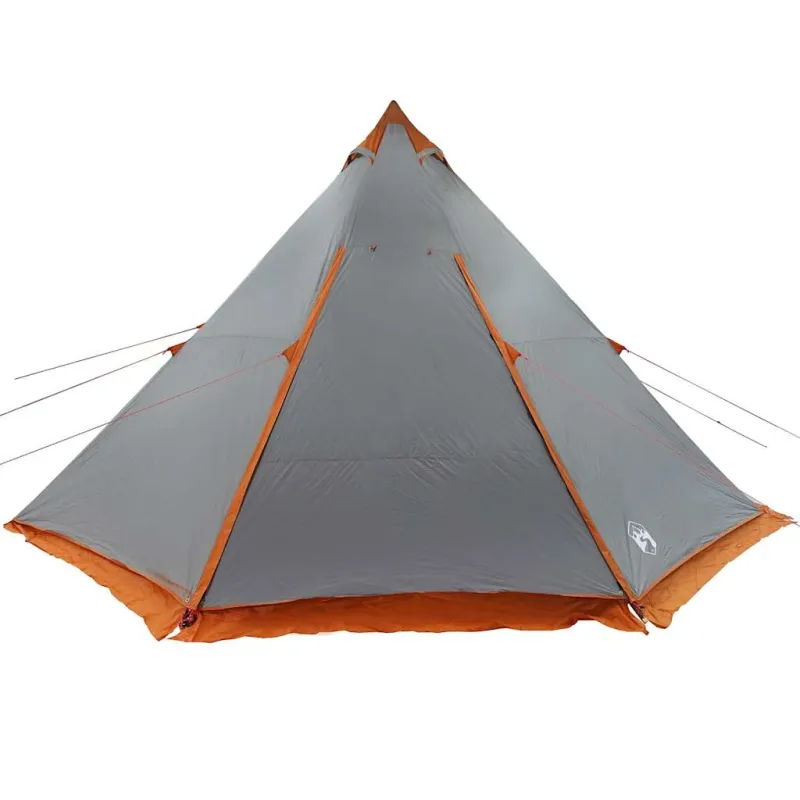 Šeimos palapinė, pilka ir oranžinė, aštuonvietė, tipi