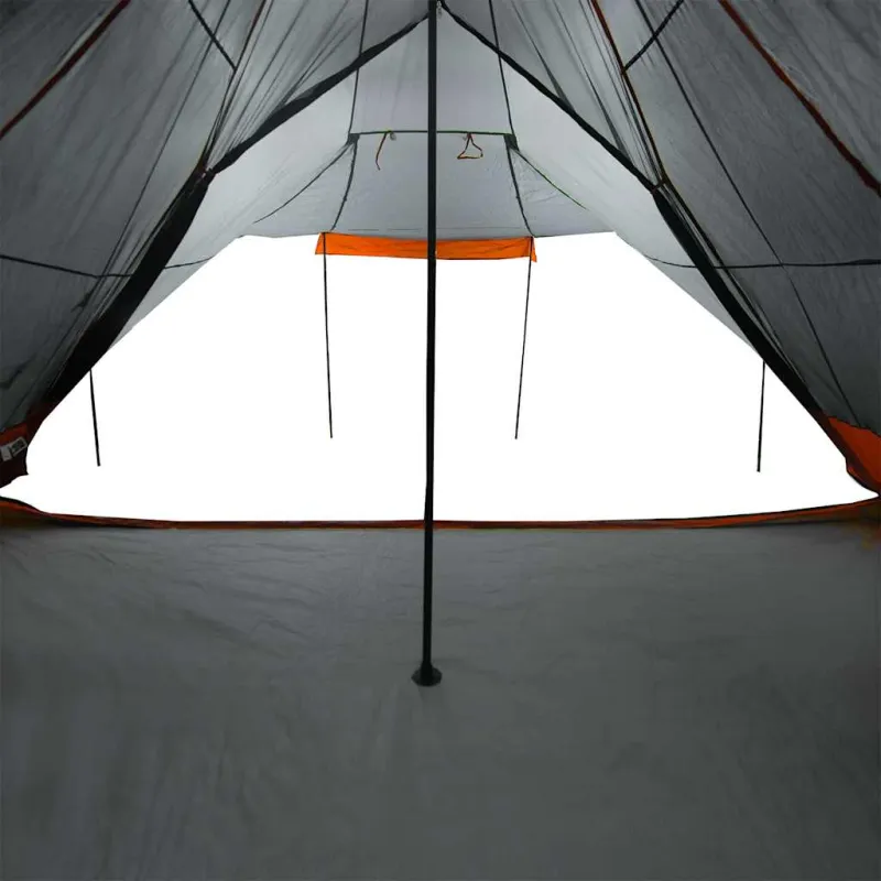 Šeimos palapinė, pilka ir oranžinė, aštuonvietė, tipi