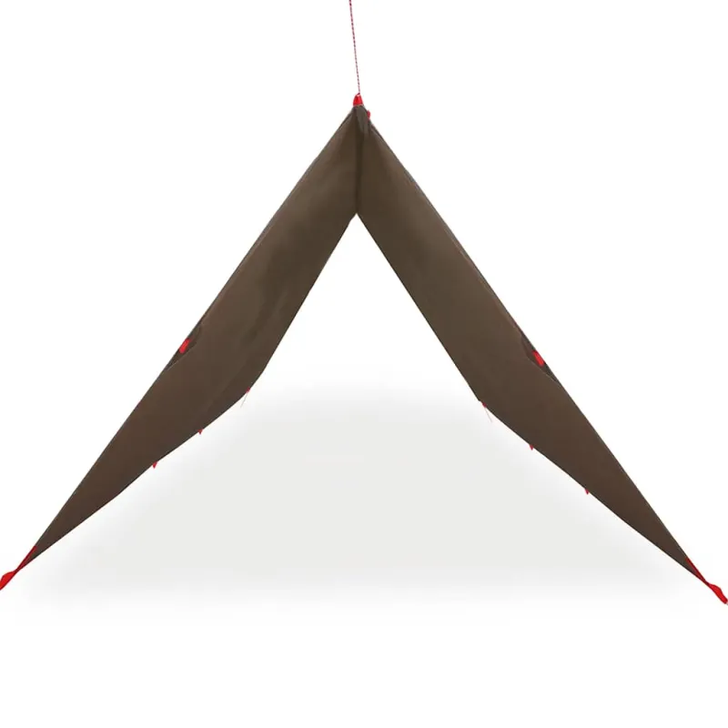 Stovyklavimo tentas, rudas, 506x306cm, atsparus vandeniui