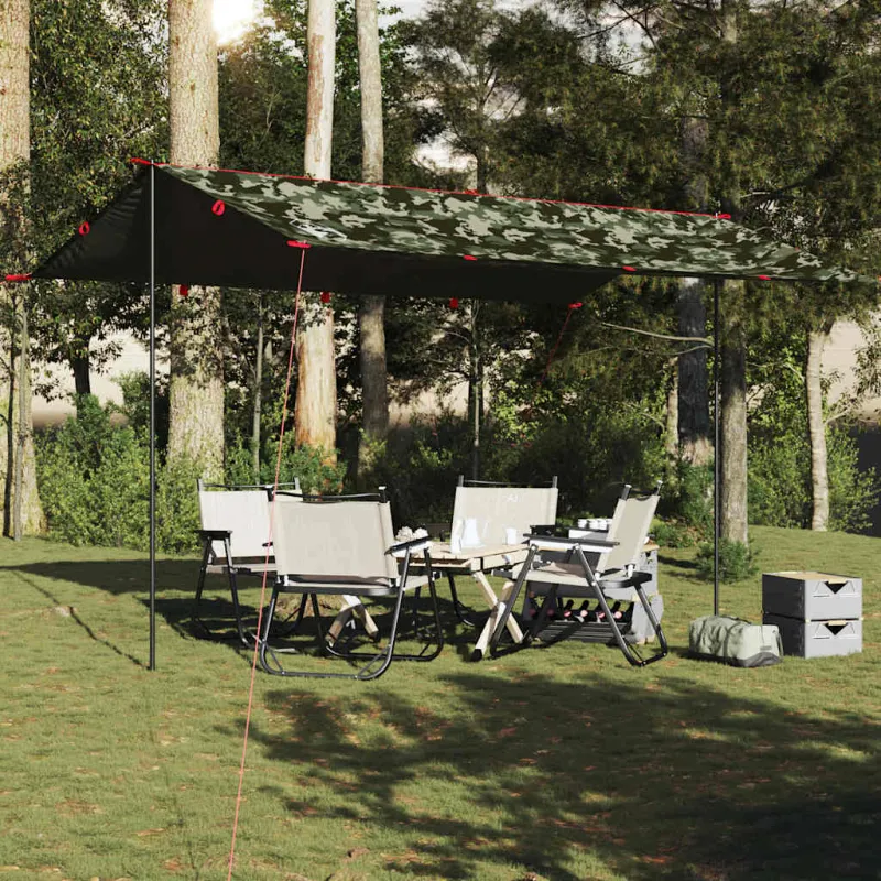 Stovyklavimo tentas, kamufliažinis, 506x306cm