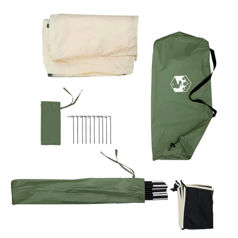 Camping Windbreak Green 510x153 cm Atsparus vandeniui