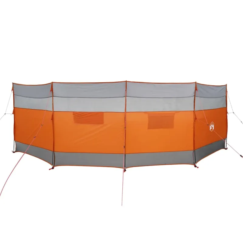 Stovyklavimo uždanga nuo vėjo, pilka ir oranžinė, 510x153 cm