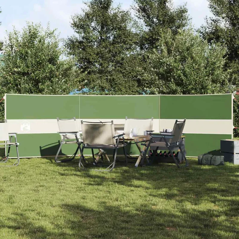 Stovyklavimo uždanga nuo vėjo, žalia, 490x123 cm