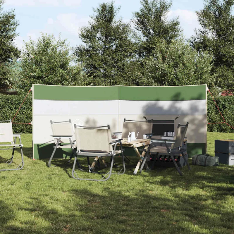 Camping Windbreak Green 340x130 cm Atsparus vandeniui