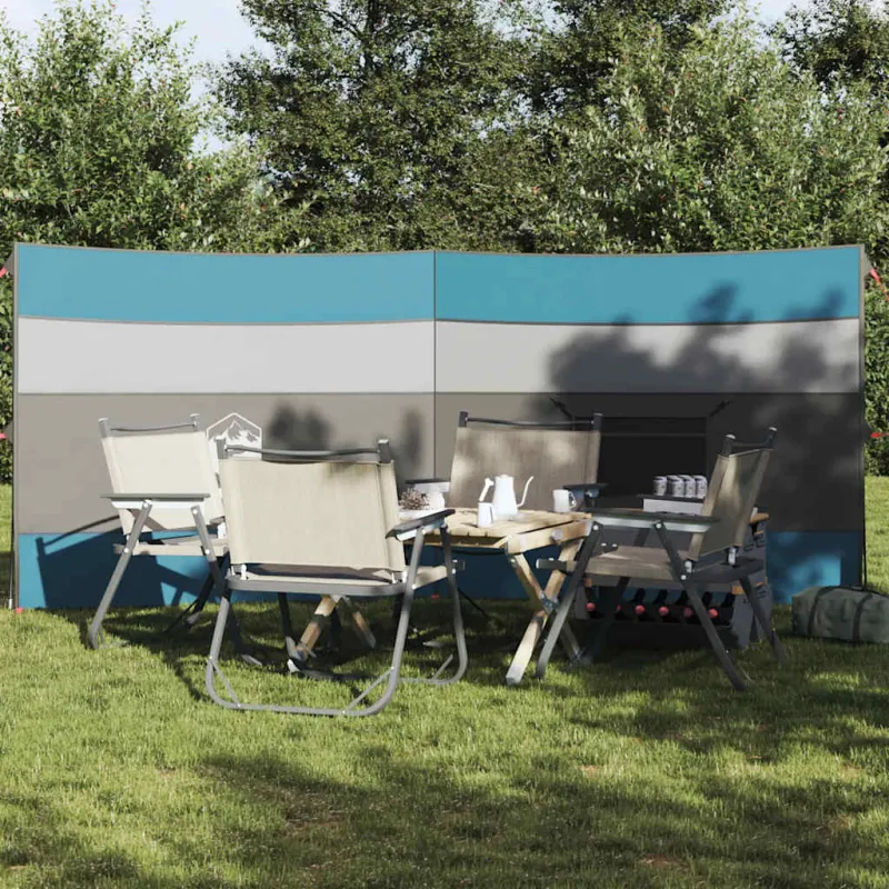 Stovyklavimo uždanga nuo vėjo, mėlyna, 340x130 cm