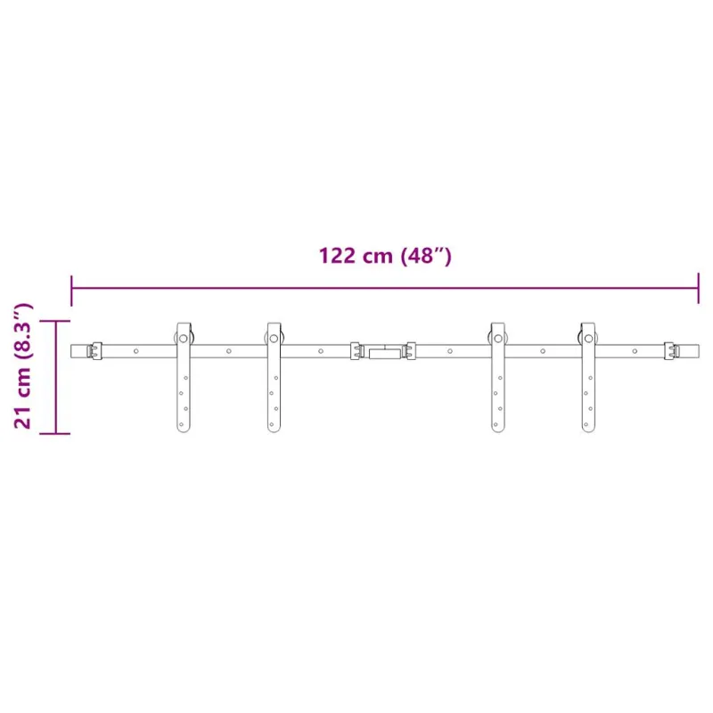 stumdomų spintelių durų komplektas 122 cm anglinis plienas