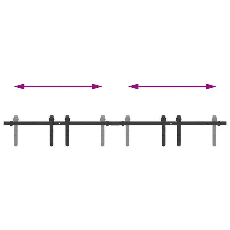 Stumdomų spintelės durelių rinkinys, 152cm, anglies plienas