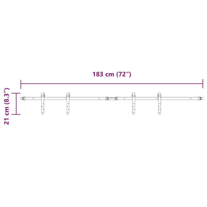 stumdomų spintelių durų komplektas 183 cm anglinis plienas