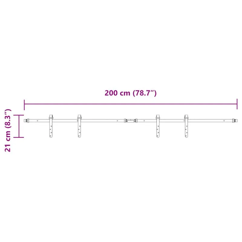 stumdomų spintelių durų komplektas 200 cm anglinis plienas