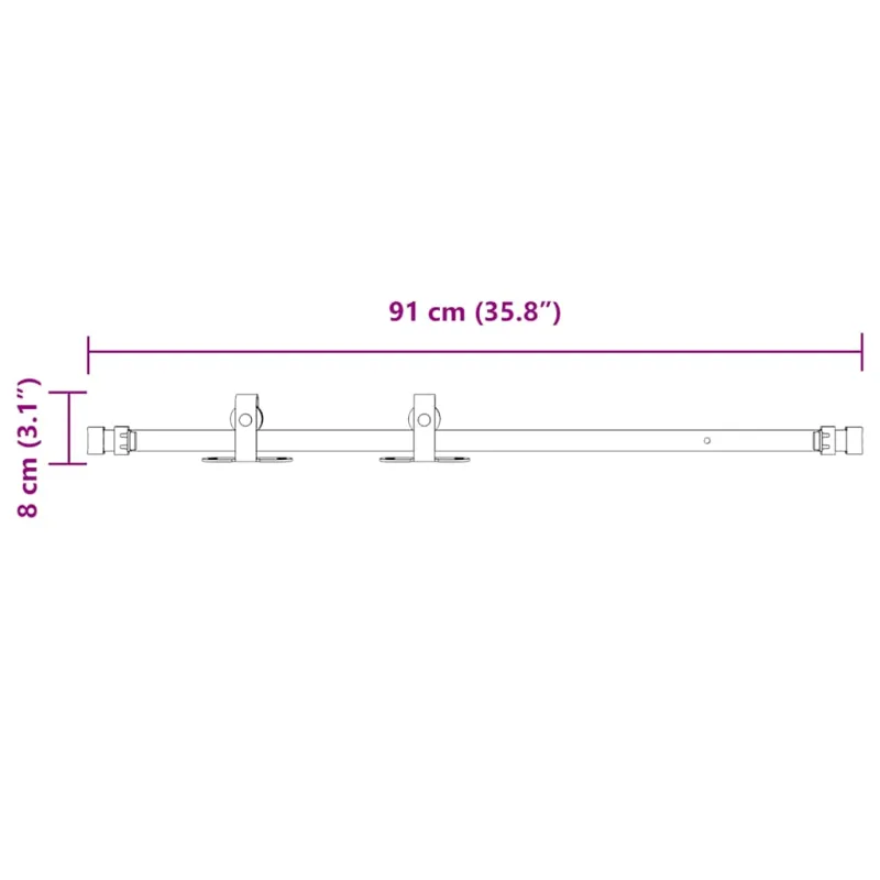 Stumdomų spintelės durelių rinkinys, 91 cm, plienas
