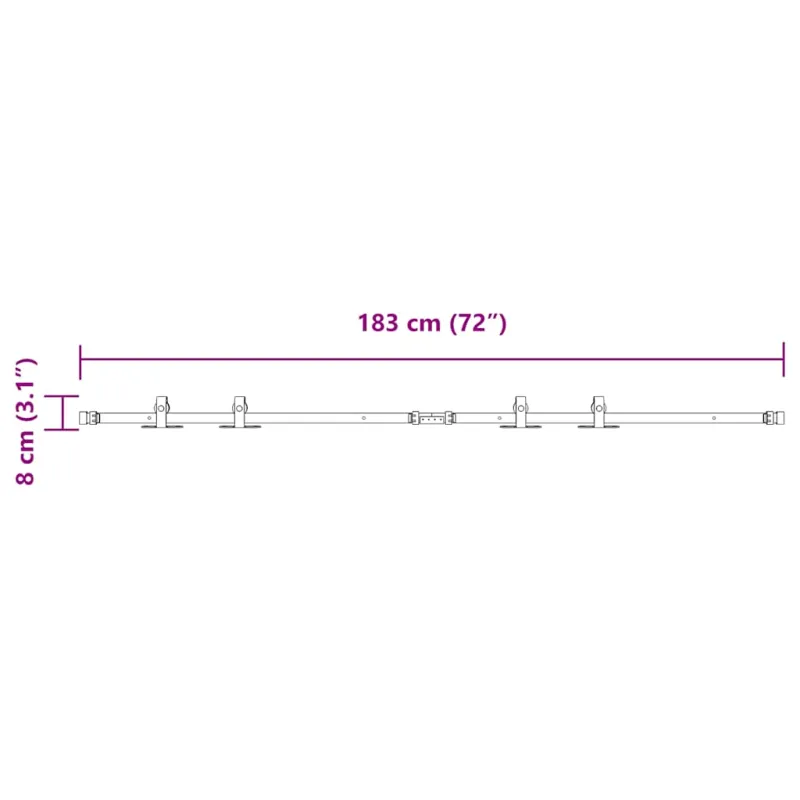 stumdomų spintelių durų komplektas 183 cm anglinis plienas