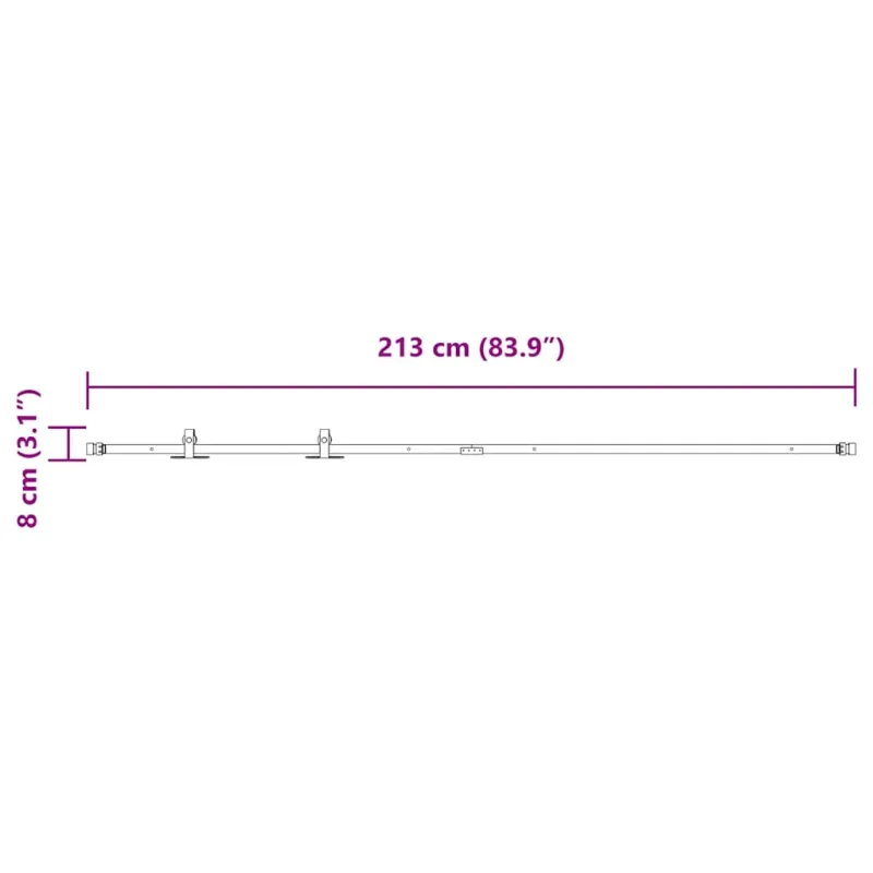 stumdomų spintelių durų komplektas 213 cm anglinis plienas
