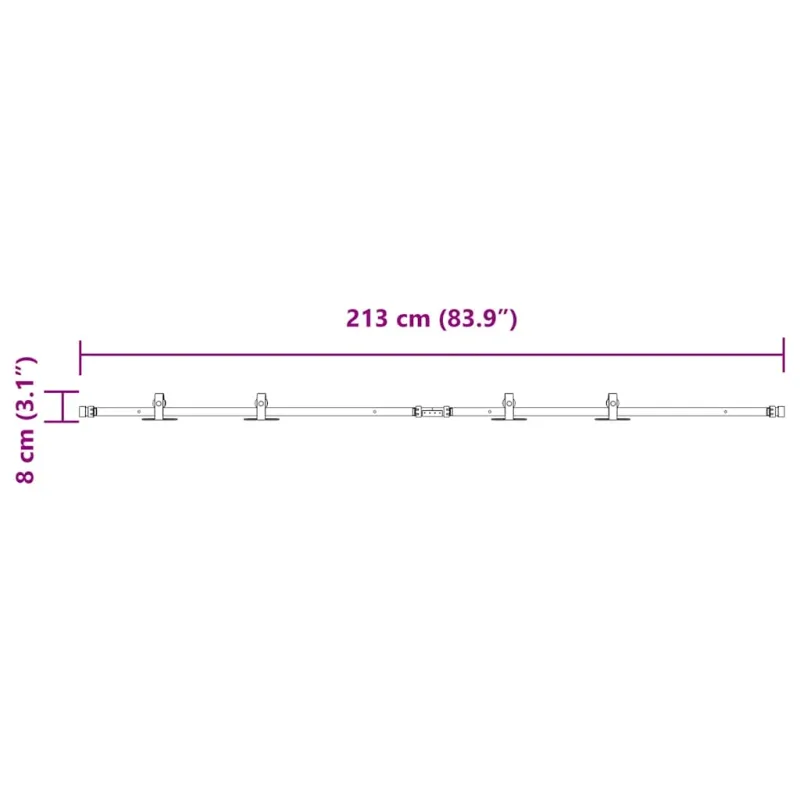 stumdomų spintelių durų komplektas 213 cm anglinis plienas