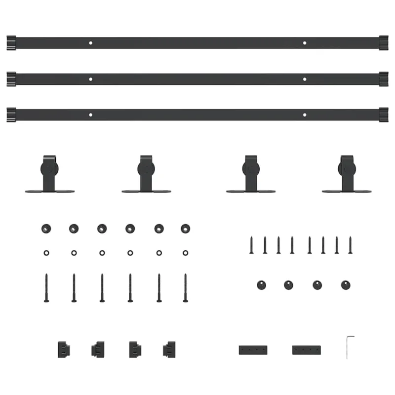 stumdomų spintelių durų komplektas 244 cm anglinis plienas