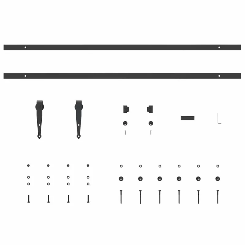 stumdomų spintelių durų komplektas 213 cm anglinis plienas