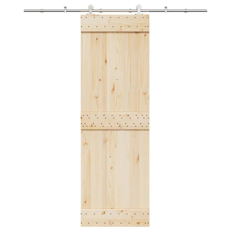 Stumdomų durų įrangos rinkinys, sidabr., 200cm, nerūd. plien.