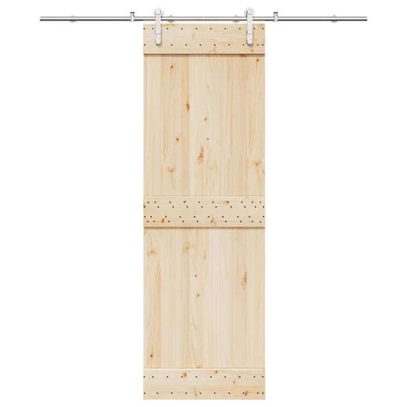 Stumdomų durų įrangos rinkinys, sidabr., 200cm, nerūd. plien.
