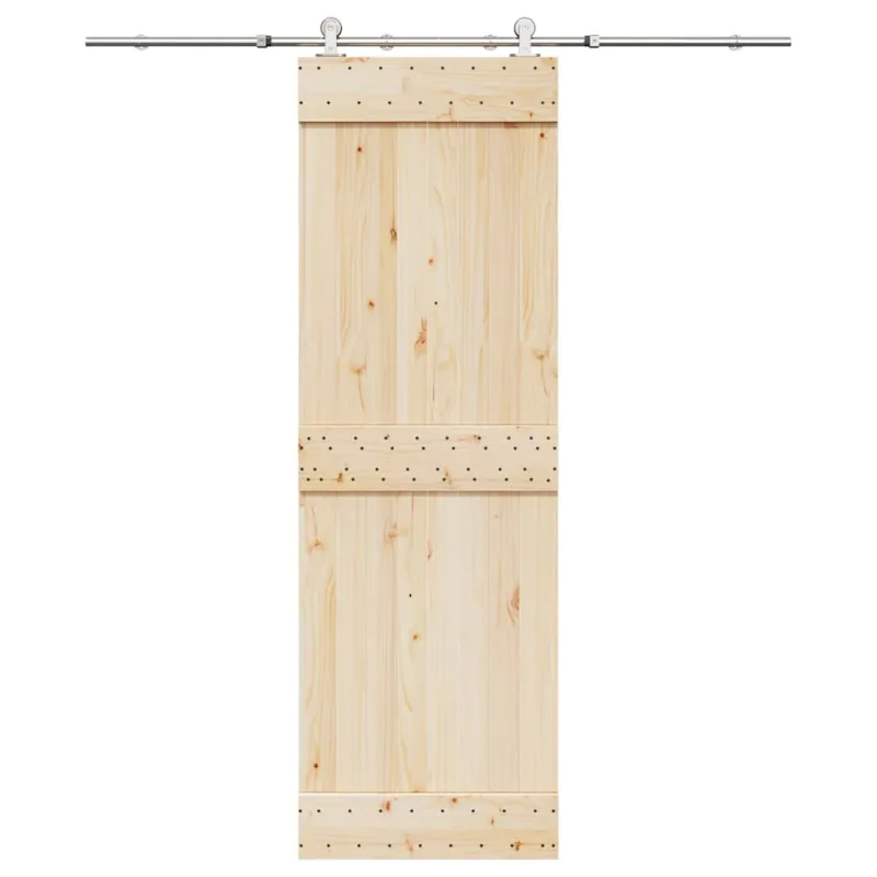 Stumdomų durų įrangos rinkinys, sidabr., 183cm, nerūd. plien.
