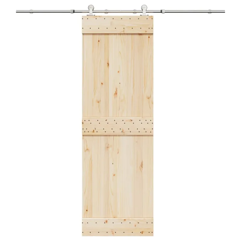 Stumdomų durų įrangos rinkinys, sidabr., 200cm, nerūd. plien.