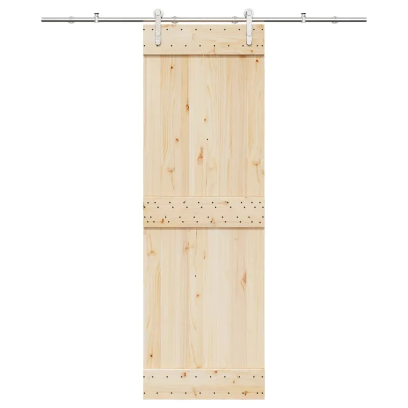 Stumdomų durų įrangos rinkinys, sidabr., 183cm, nerūd. plien.
