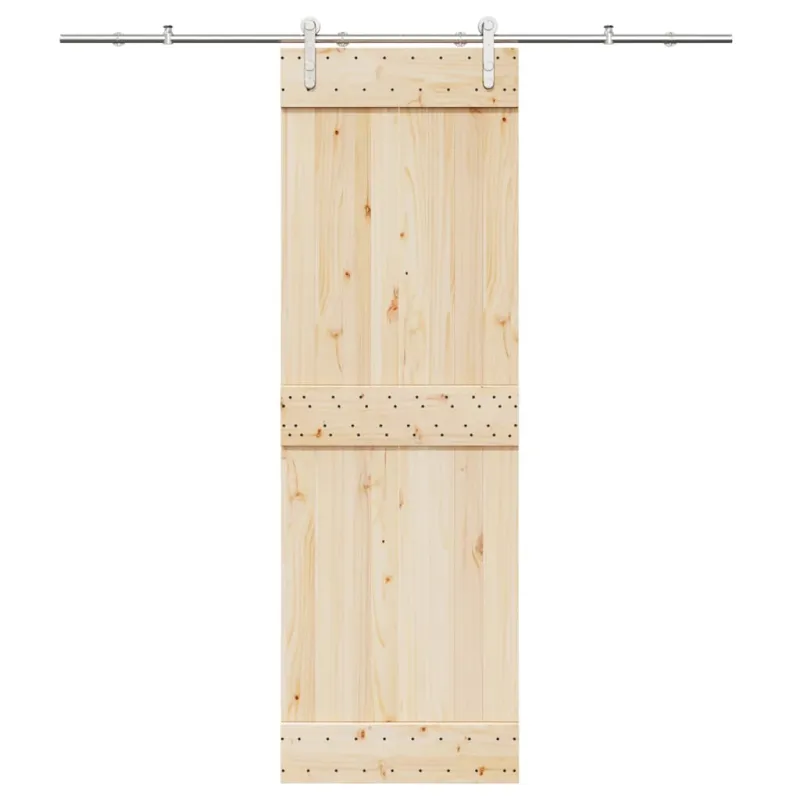 Stumdomų durų įrangos rinkinys, sidabr., 200cm, nerūd. plien.