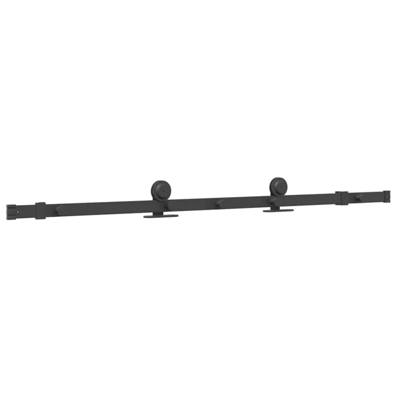 Stumdomų durų įrangos rinkinys, juodos sp., 152,5cm, plienas