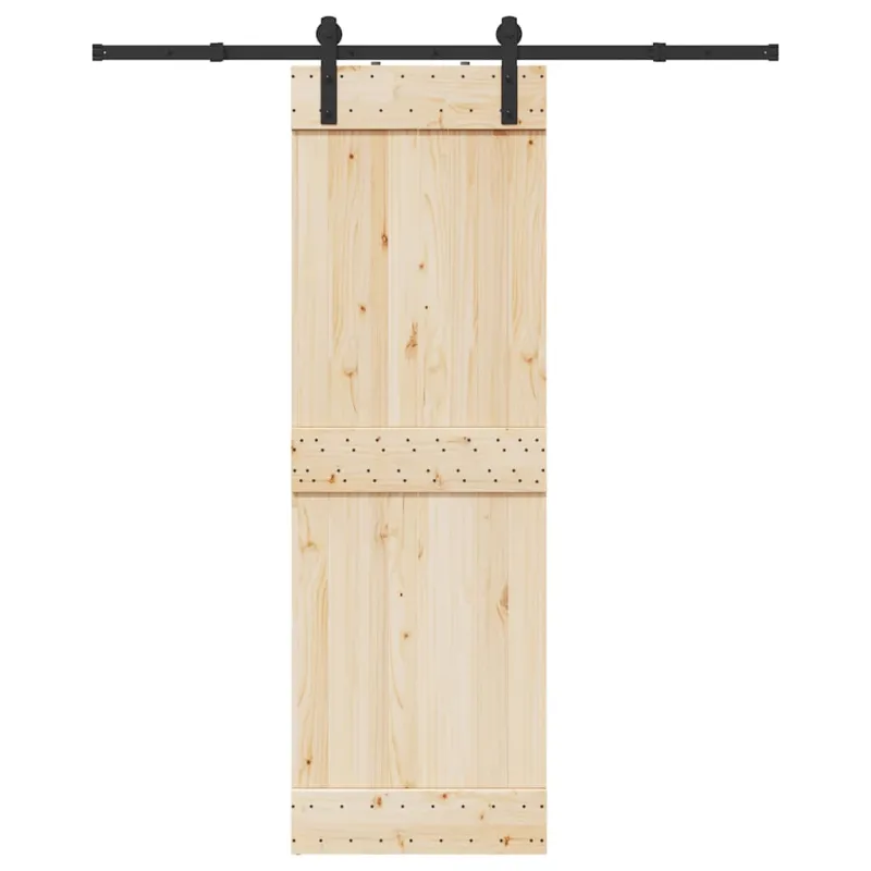 Stumdomų durų įrangos rinkinys, juodos spalvos, 183cm, plienas