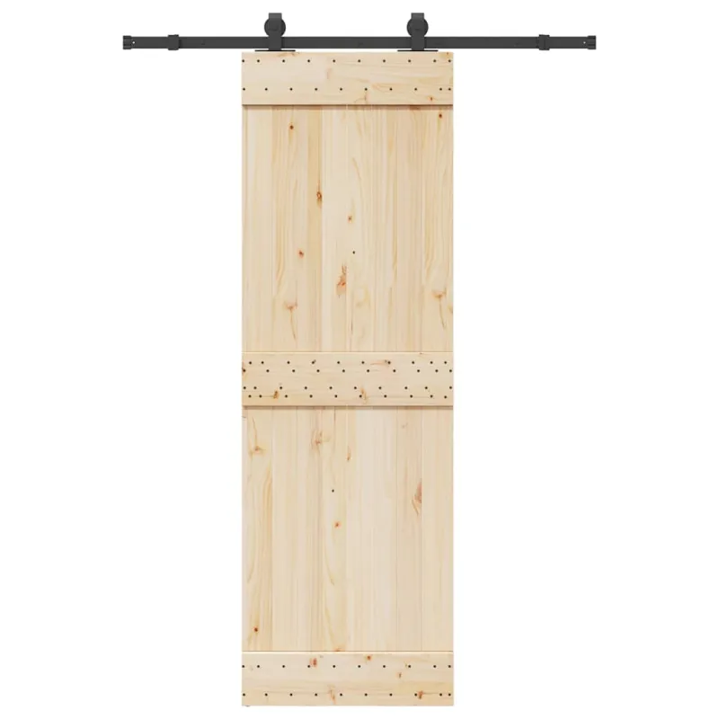 Stumdomų durų įrangos rinkinys, juodos sp., 152,5cm, plienas