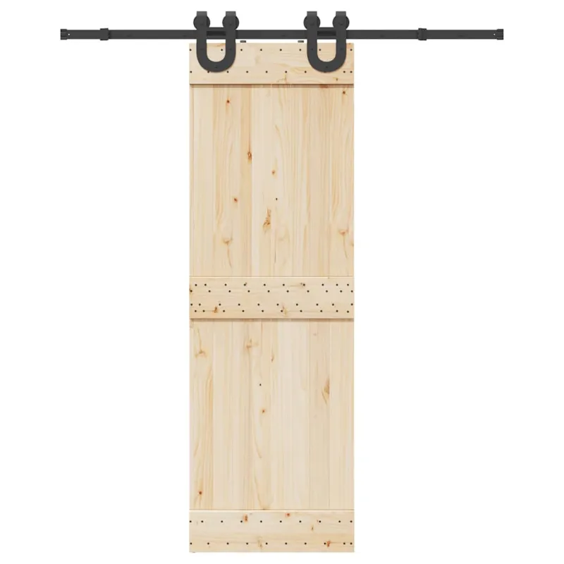 Stumdomų durų įrangos rinkinys, juodos spalvos, 183cm, plienas