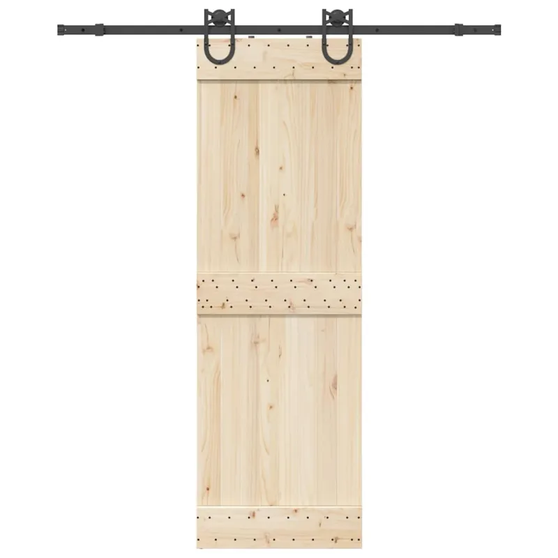 Stumdomų durų įrangos rinkinys, juodos spalvos, 183cm, plienas