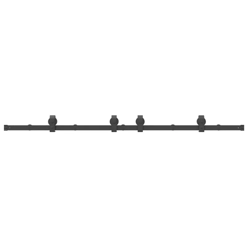 Stumdomų durų įrangos rinkinys, juodos spalvos, 183cm, plienas