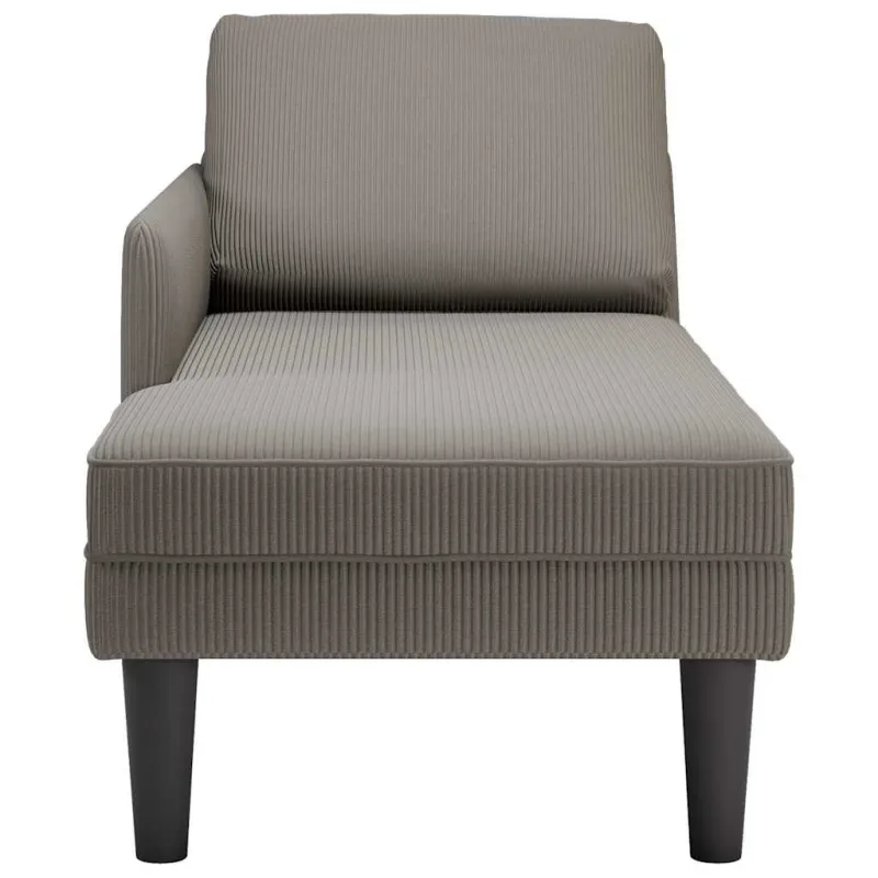 Chaise Lounge su pagalvės šviesiai pilku velveto audiniu