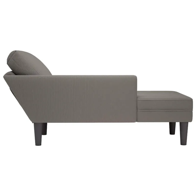 Chaise Lounge su pagalvės šviesiai pilku velveto audiniu