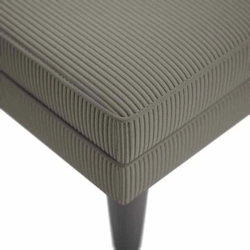 Chaise Lounge su pagalvės šviesiai pilku velveto audiniu