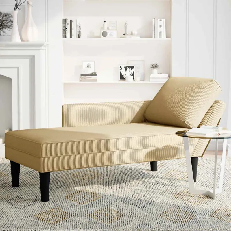 Chaise Lounge su pagalve pilkai žalia velveto audinys