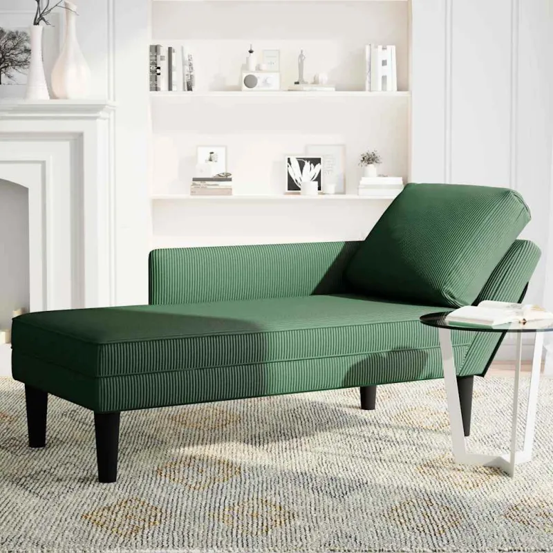 Poilsio sofa su pagalvės tamsiai žalia velveto audinys