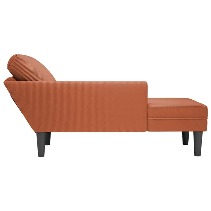Poilsio sofa su pagalvės raudonai oranžiniu velveto audinys
