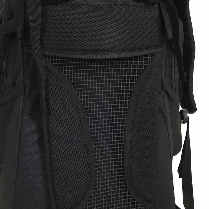 Turistinė kuprinė, juoda, 60L, oksfordo audinys