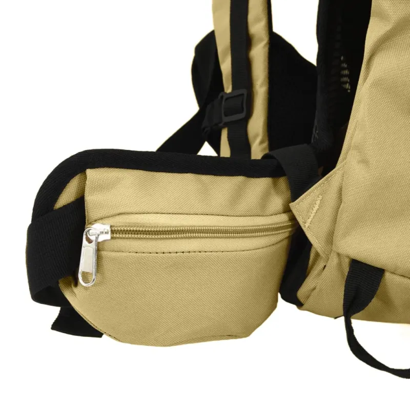 Turistinė kuprinė, chaki, 60L, oksfordo audinys